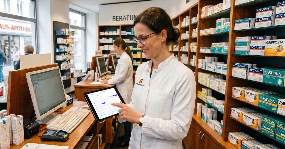Apothekenleiterin erstellt ArbZG-konformen Dienstplan mit ApoShift