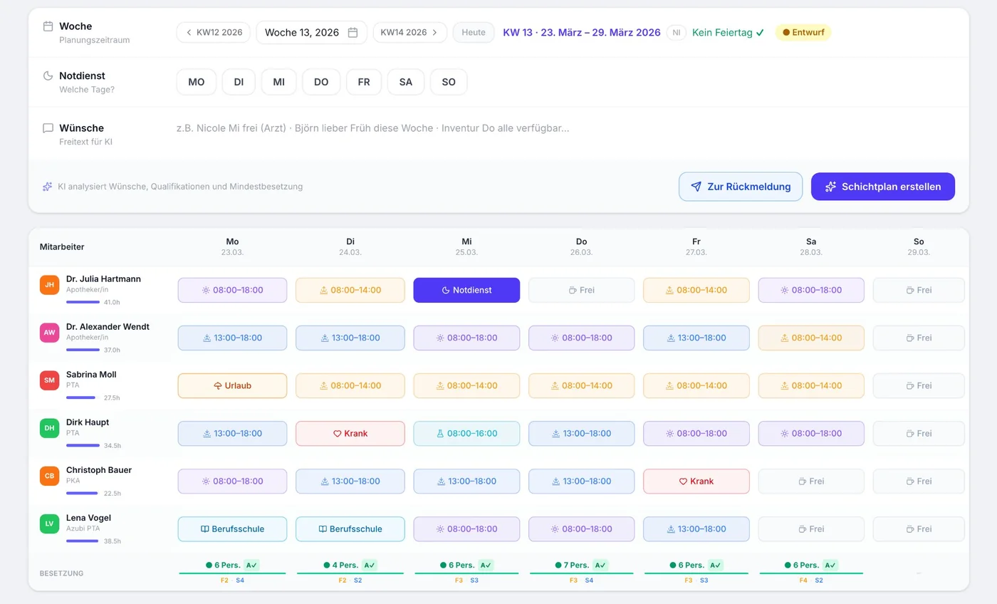ApoShift Dienstplan App